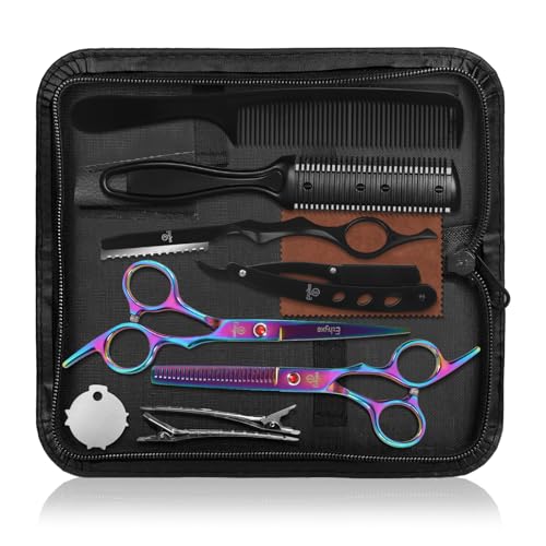 Hair Cutting Scissors Professional Set, Hairdressing Shears Rainbow