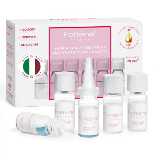 Foltene Italian Hair Growth Serum for Women, Clinically Proven, 12 Vials