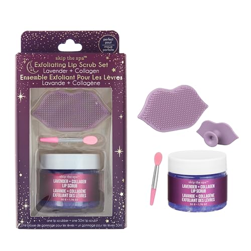 2pc Lavender & Collagen Lip Scrub Set - Smoothing & Plumping 50g 1.76 oz