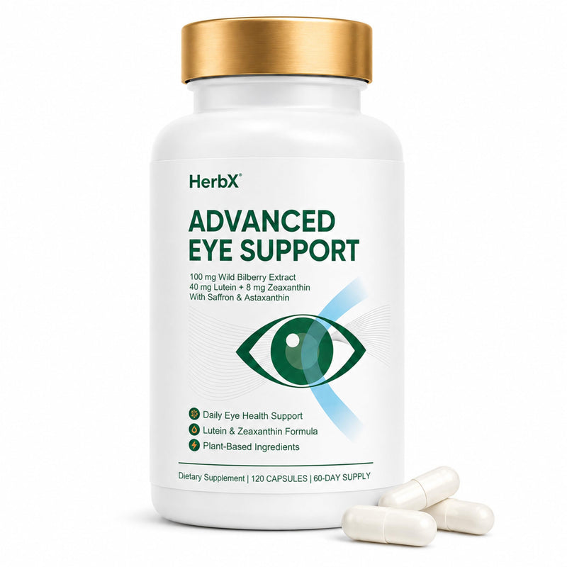 Eye Vitamins with Lutein and Zeaxanthin Supplement - 120 Veggie Capsules | 20mg Lutein, 4mg Zeaxanthin Per Capsule - Daily Eye Health Support - Non-GMO Vegan 120 Count (Pack of 1)