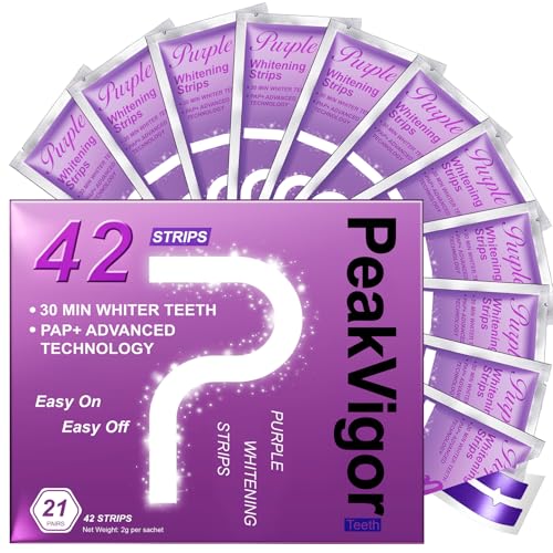 Purple Teeth Whitening Strips, 21 Treatments/ 42 Strips