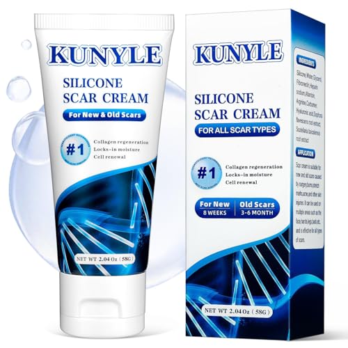 Scar Cream, Silicone Scar Gel, Advanced Scar Removal Cream for Surgical Scars, Stretch Marks Removal, Keloid Bump Removal, Old and New Scars 2.04 Oz (58g) Scar Cream 2.04 Ounce