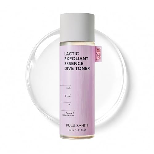 PUL & SAHM De-Flake & Hydrate Skin Prep Toner, Lactic Exfoliant, Gentle AHA Resurfacing for Smooth, Refined Skin Texture & Barrier Comfort, Dermatologist Tested, Non-Comedogenic, 24-Free