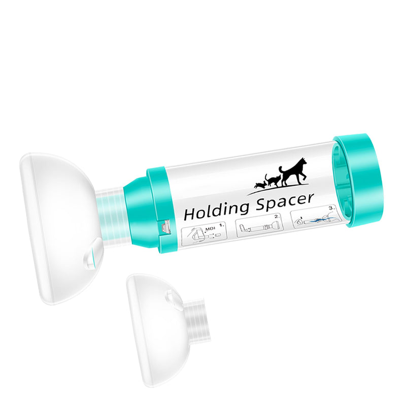 Cat Inhaler Spacer with Round Silicone Mask – Feline Aerosol Chamber for Cats with a Respiratory Condition (Includes 2 Mask Sizes)