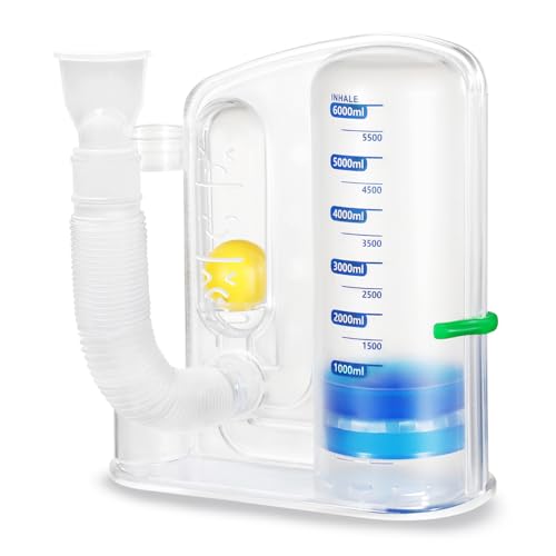 Breathing Exercise Device for Lungs, Lung Exerciser Device – Deep Breathing Trainer for Respiratory Health & Recovery Transparent-green
