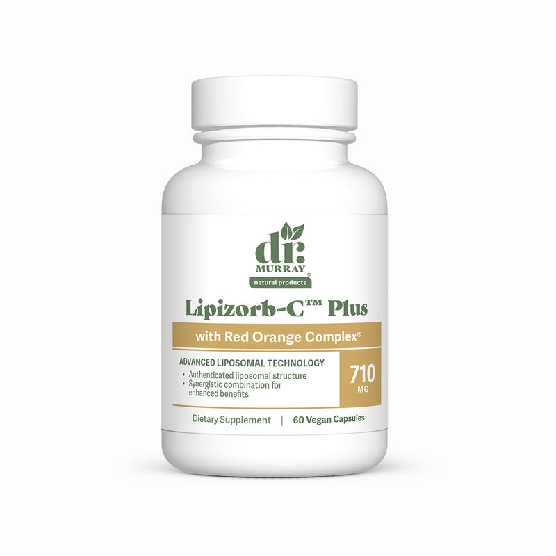 Dr. Murray's Lipizorb C Plus with Red Orange Complex - Liposomal Vitamin C | Antioxidant Support | Immune Defense | Vegan | 60 Capsules