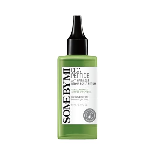 SOME BY MI Cica Peptide Anti Hair Loss Derma Scalp Serum 2.7 fl oz– No Wash Scalp Treatment for Thinning Hair & Sensitive Scalp – Soothing, Hydrating Hair Growth Care Korean Haircare