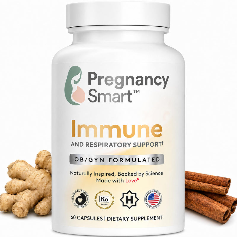 Immune and Respiratory Support – Vitamin C, Zinc, B6, D3 & Magnesium | OB/GYN Formulated, Pregnancy-Safe Immune Support, Easy-to-Take Vegetarian Capsules 60 Ct