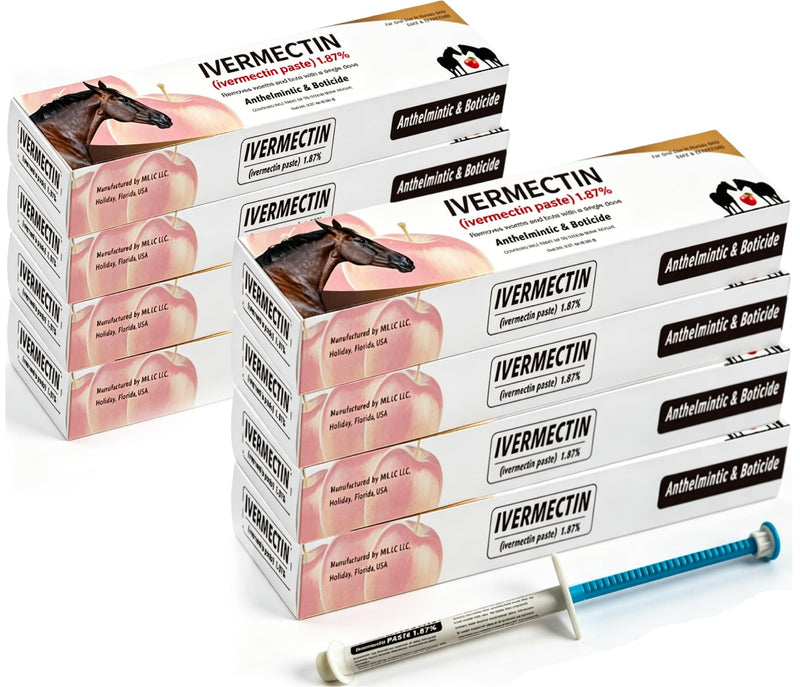 Paste for Horse 1.87% – 8 Pack Apple Flavored 6.08g Each Tube for Horses Only