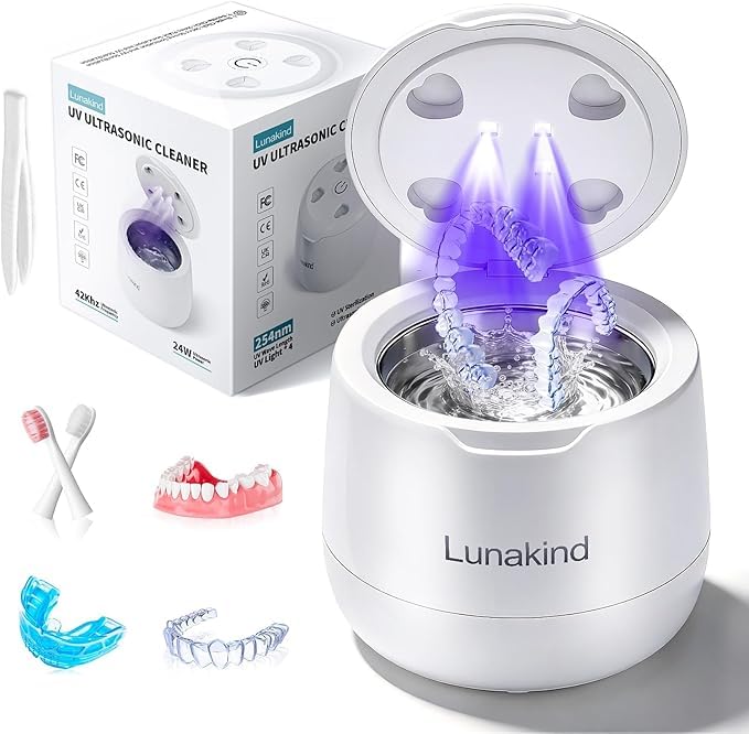 Ultrasonic Retainer Cleaner Machine: Removes 99% Dirt in 15 Mins Milk White