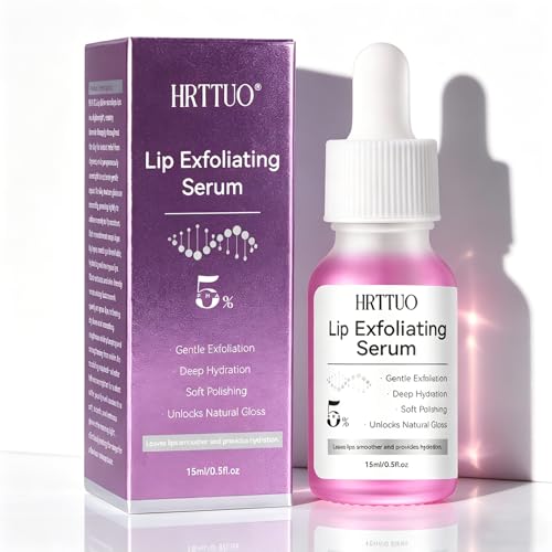 PHA 5% Exfoliating Lip Serum – Gentle Overnight Lip Exfoliator & Hydrating Lip Treatment for Soft, Smooth, Healthy-Looking Lips – For Women with Dry, Flaky Lips in Daily Skincare Routine