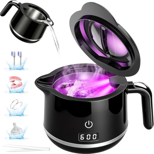 Ultrasonic Retainer Cleaner Machine, 42dB Dental Cleaning Pod for Denture