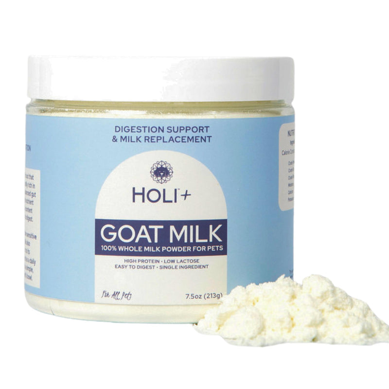 HOLI Goat Milk Powder - Dog Milk Replacer for Puppies, Adults, and Seniors. Whole Goat Milk Rich in MCTs for Activity Support and Muscle Recovery - Supports Digestion and Immune Health, 15 Ounce Natural 15 Ounce (Pack of 1)