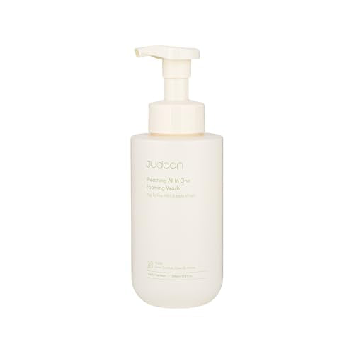 Breathing All-in-One Foaming Wash, Gentle Facial Cleanser & Body Wash, Deep Pore Cleansing Foam for Sensitive Skin, Hydrating Daily Face Cleanser, 500ml / 16.9 fl oz