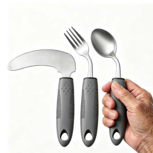 Rocker Knife Adaptive Utensils for Parkinson's & Arthritis, Right‑Handed