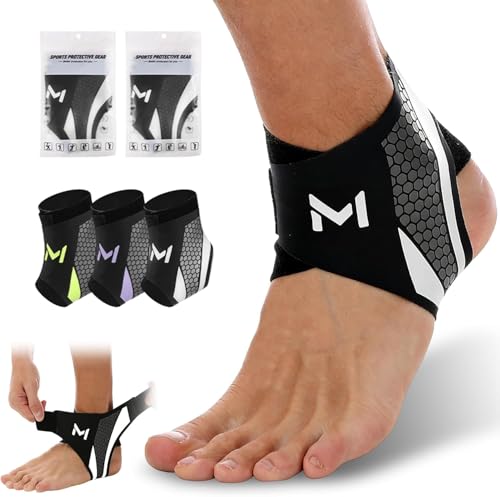 2 Pack Adjustable Ankle Brace, Lace Up Ankle Brace Compression Support for Men Women, Orthopedic Ankle Stabilizer for Sprain Recovery, Tendonitis Relief, Breathable Adjustable Protection for Sports Training and Daily Activity (Gray) Gray