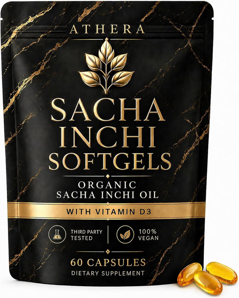 Athera Softgels | Organic Sacha Inchi Oil & Vitamin D3