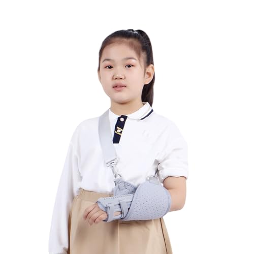Starsouce Kids Arm Sling Shoulder Immobilizer – Adjustable Arm Support Brace with Rigid Wrist Splint, Breathable Shoulder Immobilizer Slings for Wrist or Elbow Fracture & Sprain Left Hand