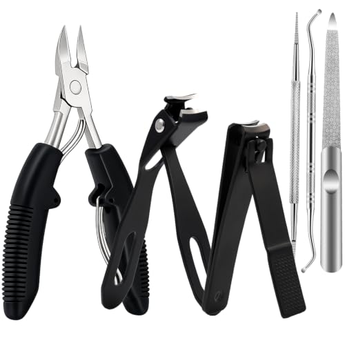Toe Nail Clippers for Thick Nails for Seniors, Ingrown Nail Clipper Set 6PCS Nail Clippers Set