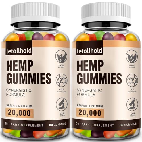 Hemp Gummies (2 Pack) - High Potency Advanced Extra Strength with Pure Natural Hemp Oil, Best Hеmp Gummies for Adults - Low Sugar