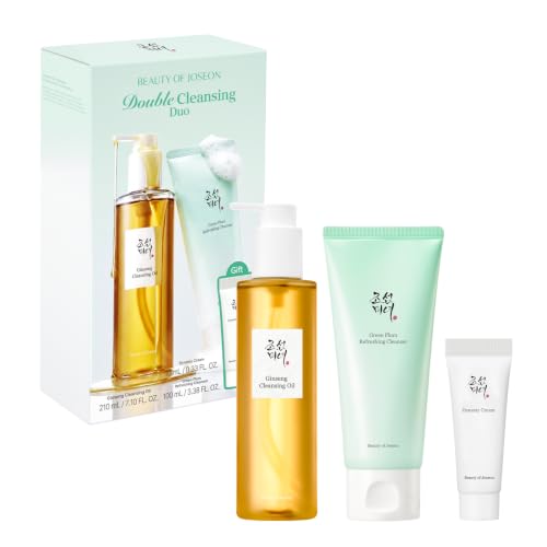 Beauty of Joseon Double Cleansing Duo With Glass Skin Moisturizer Gift | Daily Korean Skincare Face Cleansers for All Skin Types, Gentle Gel Cleanser and Lightweight Cleansing Oil 210 ml, 100 ml Double Cleansing Set (14.4 Ounce)