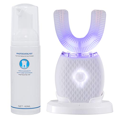 Ultrasonic Toothbrush for Adults Automatic Toothbrush Portable Washable Soft Bristles 30s Automatic Timer Wireless Charging Dual-Use for Travel & Home