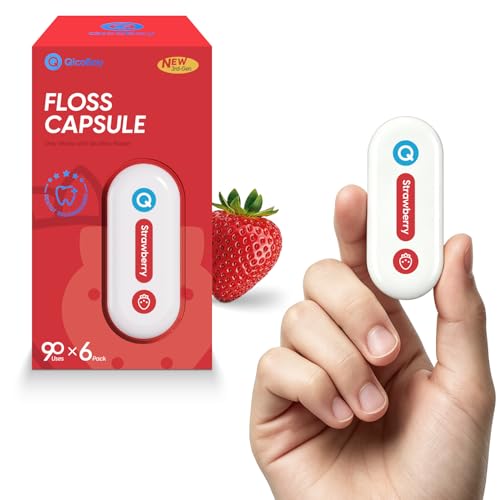 Refill Floss Capsules for Auto-Restringing Flossers, Not for Standalone Use, 90 Continuous Uses Each, PFAS-Free, Zero-Waste, Strawberry (6-Pack) 6 Pack