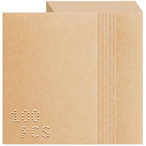 100 Sheets Braille Paper - No Holes, Writing Paper Blank for Blind People Practice Learn Braille School Supplies, Paper Blinds Designed for Braille Writing Boards, 11.7 x 8.5 Inch
