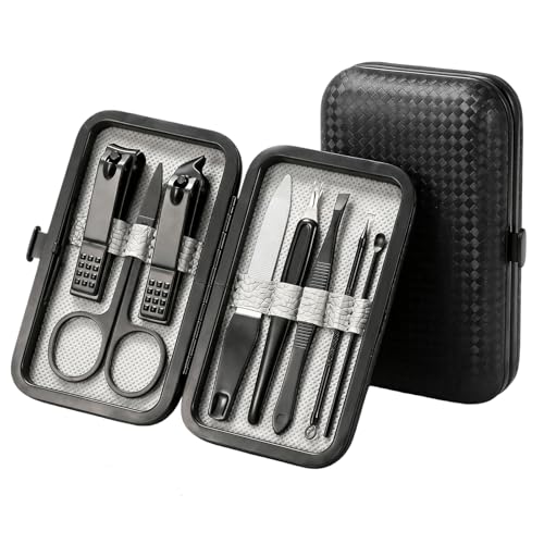 8-Pc Manicure Set,Stocking Stuffers for Men,Teen Boy,Gift Ideal for Husband Set of 8