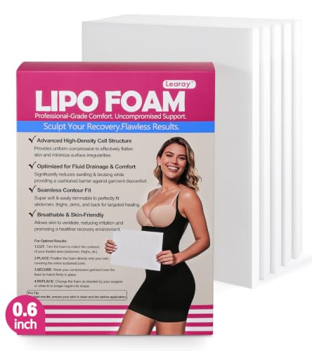 5 Pack 0.6IN Medical-Grade Lipo Foam Pads for Post Surgery