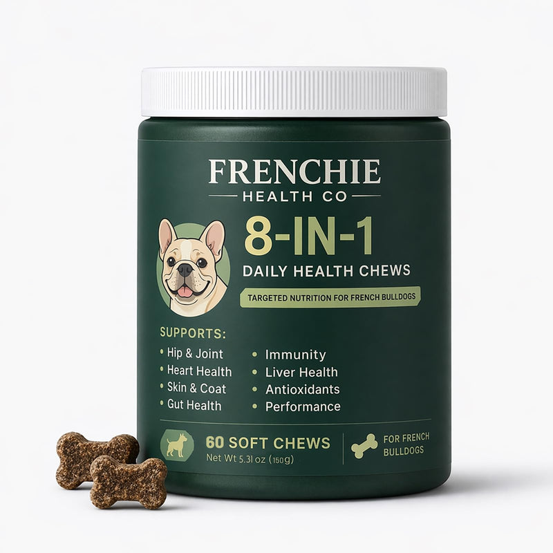 8 in 1 Daily Health Chews, 60 Count, Multivitamin for Dogs, Chewable Dog Vitamins and Supplements, French Bulldog Vitamins 1 PCS
