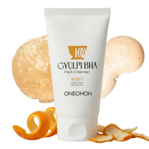 Gyulpi BHA Jelly to Foam Cleanser, Blackheads, Whiteheads Removal, Exfoliation, BHA + LHA + Jeju Tangerine Peel Korean Face Wash, salicylic acid cleanser, Gentle Deep Cleanser 3.38 fl oz 100ml Gyulpi BHA Pack Cleanser