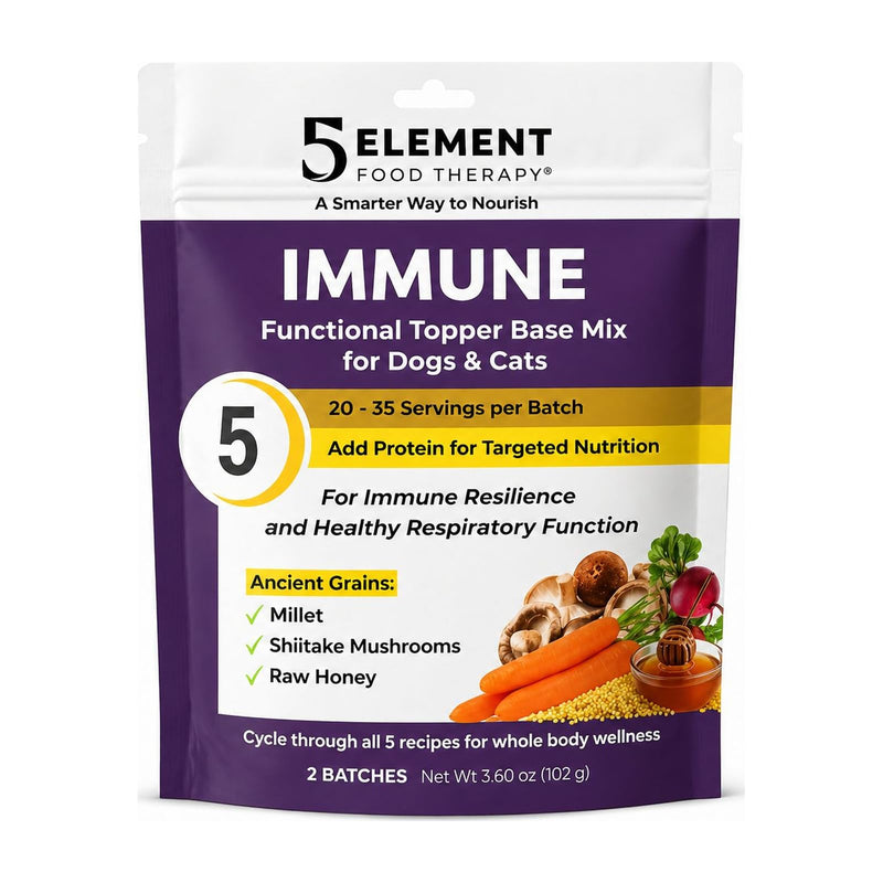 Immune Functional Topper Base Mix for Dogs & Cats - Organic Millet, Shiitake Mushrooms & Raw Honey - Immune Resilience & Respiratory Support - 3.6 oz