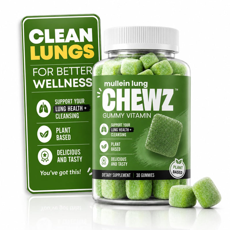 Lung Cleanse | 10 in 1 Detox, Natural, 100% Drug-Free, Daily Support Gummies to Help Clean Lungs Before, During & After Quitting, Made in USA Lung Cleanse