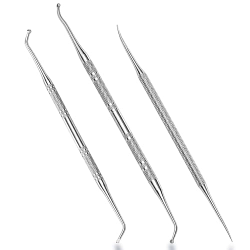 3 Pack Ingrown Toenail File & Lifter, Stainless Steel Pedicure Tool Set