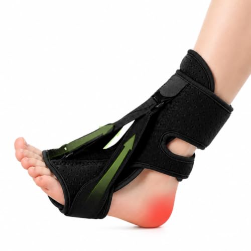 Upgraded Plantar Fasciitis Night Splint (Black) Black 1