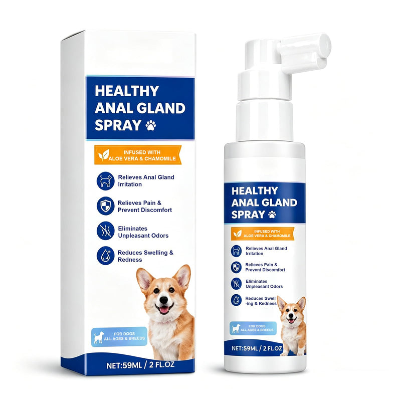 Anal Gland Spray for Dogs & Cats – Helps Relieve Anal Gland Irritation, Stops Scooting & Itching, Odor Control, Gentle & Safe Formula for All Pets –2 Oz