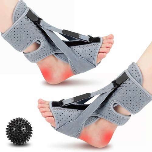 2P Plantar Fasciitis Night Splint, Foot Brace for Planters Facetious Relief