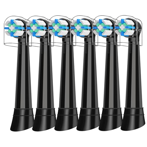 6 Pack IO Replacement Head Compatible with Oral B IO Electric Toothbrushes Black 6 Count (Pack of 1)