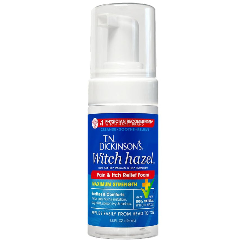 T.N. Dickinson's Witch Hazel Pain & Itch Relief Foam | 3.5 Fl Oz