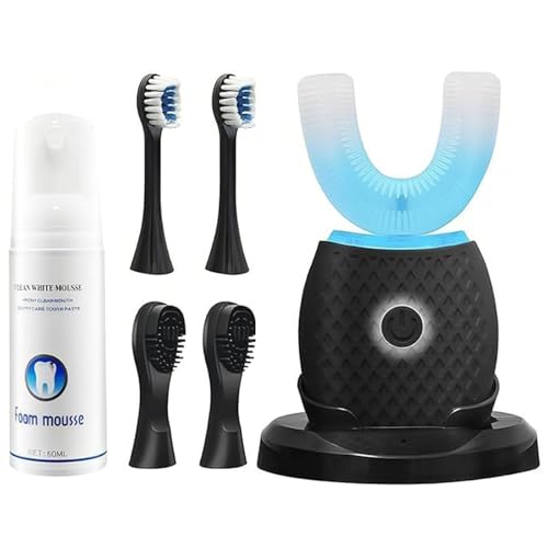 U Shaped Electric Toothbrush for Adults Daily Oral Care Deep Black