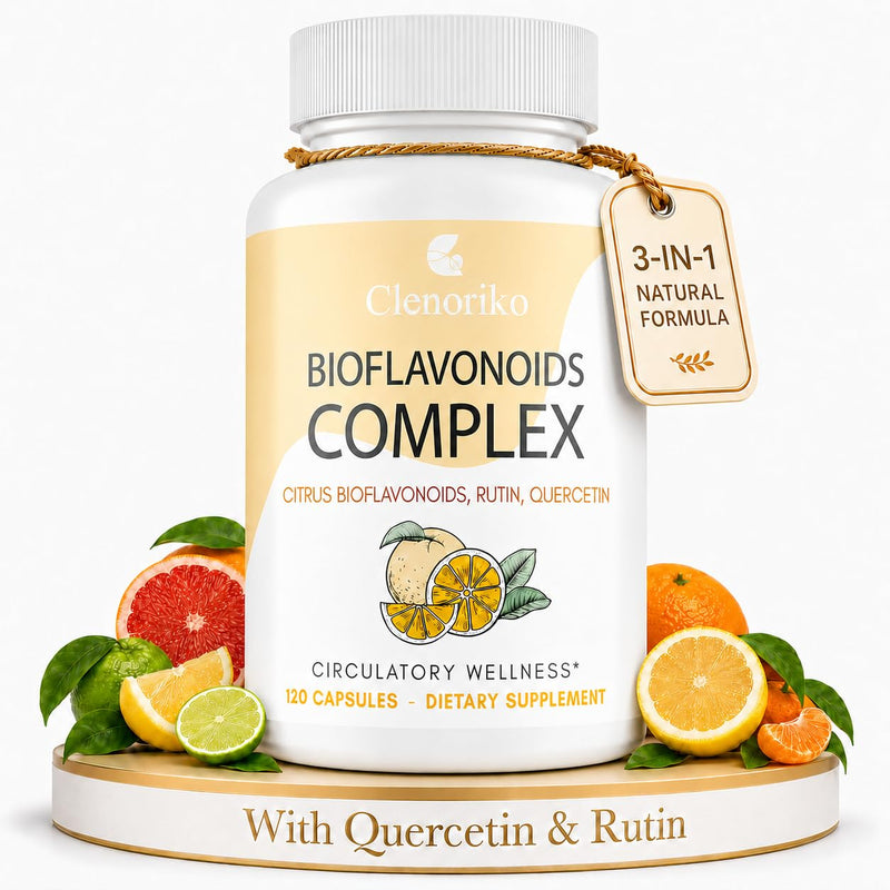 Citrus Bioflavonoids 1000mg with Quercetin & Rutin - Bioflavonoids for Antioxidant & Circulation*, Flavonoids Supplements - Standardized to 50% Hesperidin, 120 Capsules (60-Day Supply) 120 Count (Pack of 1)