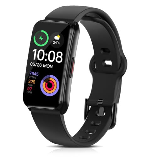 Choiknbo Fitness Tracker Watch with 24/7 Heart Rate, Blood Oxygen, Sleep Monitor, Activity Trackers with Step Counter Calorie Pedometer Watch for Women Men, IP68 Waterproof Black