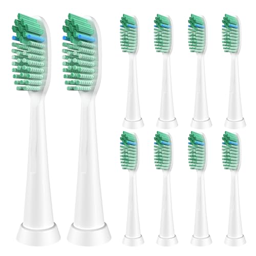 Toothbrush Replacement Whitening Heads Compatible with TAO Clean Sonic Electric Toothbrush - Brush Heads Refills, White