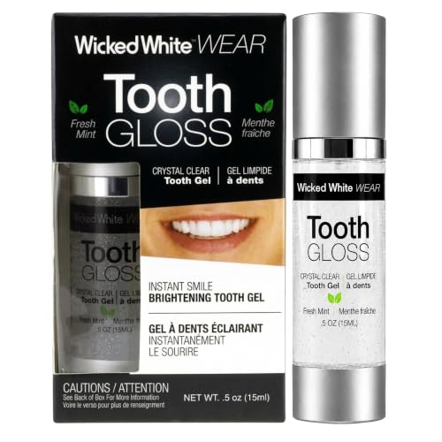Tooth Gloss for Whiter Looking Teeth, Clear Protective Dental Gloss for Shine, Fresh Breath & Stain Protection, Non Abrasive Smile Enhancer