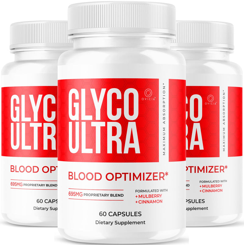 (3 Pack) Glyco Ultra - Glyco Ultra Optimizer Capsules, GlycoUltra Support Advanced Formula Premium Pills Maximum Strength All Natural Vitamins for Overall Health & Wellness, 180 Capsules for 3 Months