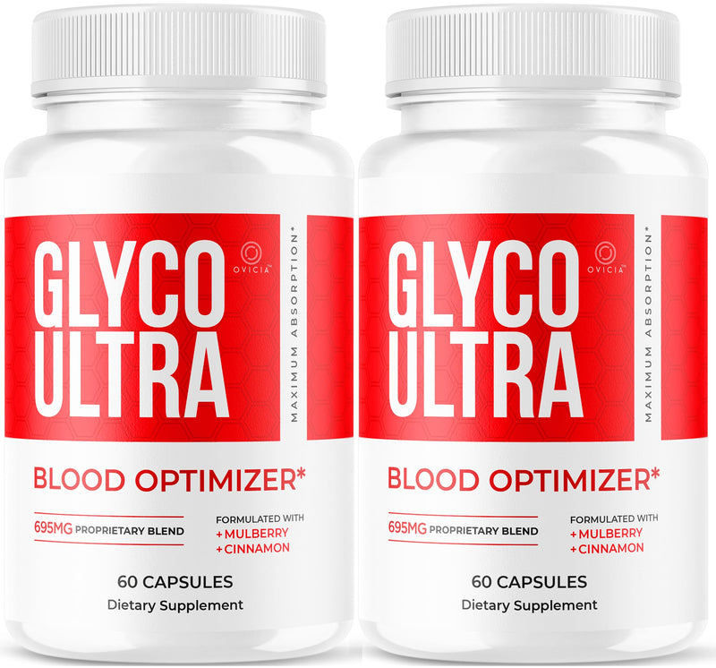 (2 Pack) Glyco Ultra - Glyco Ultra Optimizer Capsules, GlycoUltra Support Advanced Formula Premium Pills Maximum Strength All Natural Vitamins for Overall Health & Wellness, 120 Capsules for 2 Months