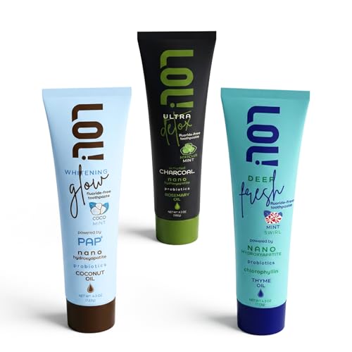LOL! Total Care System for Adults – 3-Phase Fluoride Free Oral Care Routine with Detox, Nano Hydroxyapatite, Pap+ Whitening, Probiotics & Fresh Breath Support