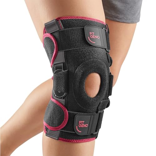 Fit Geno Hinged Knee Brace for Women Knee Pain Relief (M/L/XL) Garnet M/L/XL
