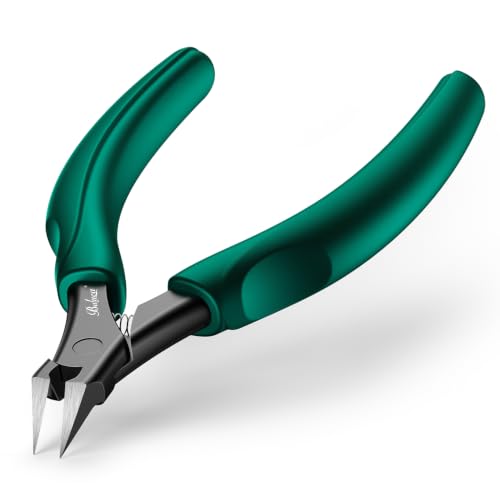 BALUCA Straight Edge Toenail Clippers for Thick Nails & Ingrown Toenails Green